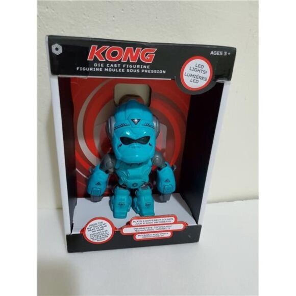 KING KONG DIE CAST INTERACTIVE ACTION FIGURE BLUE INFRARED TECH LED LIGHTS TOY - Picture 2 of 5